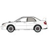 Manufacturer_Johnny Lightning Cars & Suvs<1/64 2002 Subaru Impreza WRX, White with Carbon Fiber, Johnny Lightning Import Heat