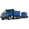 Manufacturer_DCP by First Gear Dump Trucks<1/64 Surf Blue Kenworth T880 Rogue Dump w/ Rogue Transfer Dump Trailer, DCP by First Gear