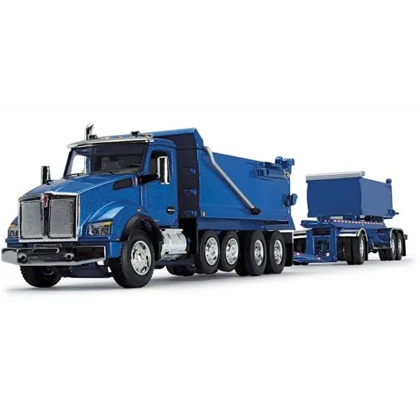 Manufacturer_DCP by First Gear Dump Trucks<1/64 Surf Blue Kenworth T880 Rogue Dump w/ Rogue Transfer Dump Trailer, DCP by First Gear