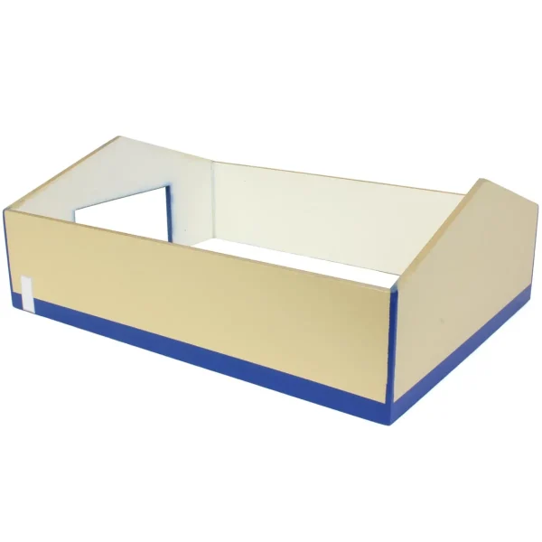Outback Toys Wooden Barns & Large Accessories<1/64 Tan & Blue 1 Door 60ft x 80ft Wooden Tractor or Truck Shop