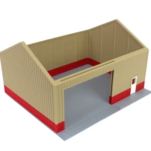 Outback Toys 3D Print & Small Accessories<1/64 Tan & Red "Papa's Shop" 40ft x 30ft Farm Shed w/ Removeable Door & Roof, 3D Printed