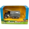 Manufacturer_ERTL Tanker Trucks<1/64 Tandem Axle Flatbed Truck with Navy Cab & Milk Tank by ERTL