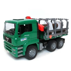 Manufacturer_Bruder Toys Logging Trucks<1/16 TG 410A Logging Truck w/Crane & 3 logs by Bruder