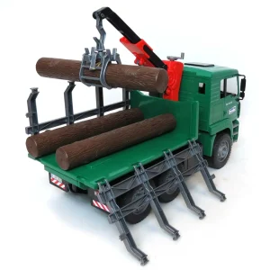 Manufacturer_Bruder Toys Logging Trucks<1/16 TG 410A Logging Truck w/Crane & 3 logs by Bruder