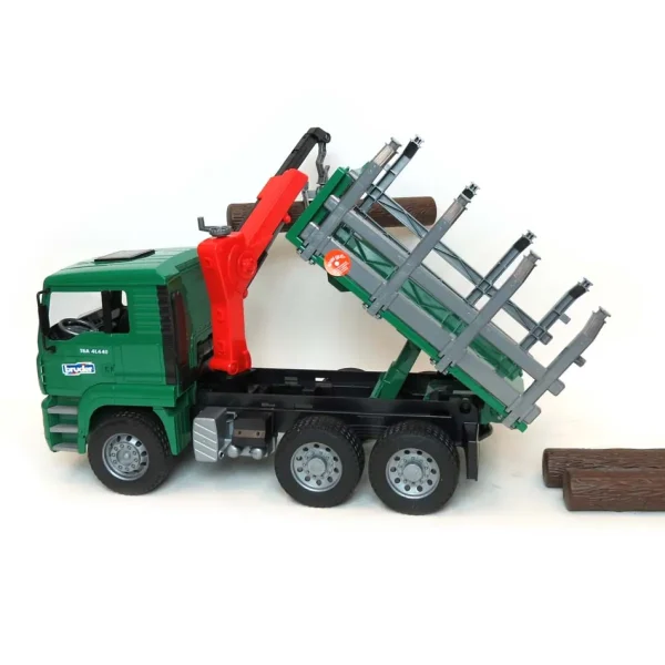 Manufacturer_Bruder Toys Logging Trucks<1/16 TG 410A Logging Truck w/Crane & 3 logs by Bruder
