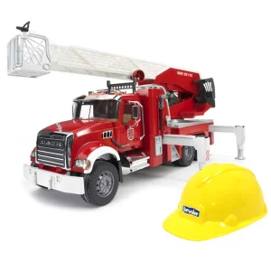 Outback Toys Emergency Vehicles<1/16th Mack Granite Fire Engine w/ Extendable Ladder & Hard Hat by Bruder