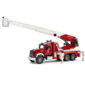 Outback Toys Emergency Vehicles<1/16th Mack Granite Fire Engine w/ Extendable Ladder & Hard Hat by Bruder