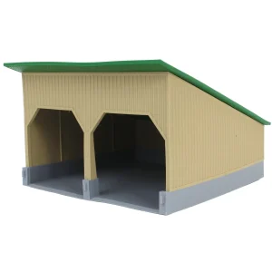 Outback Toys 3D Print & Small Accessories<1/64 The Double Bay 40ft x 40ft Cattle Shed, Tan & Green, 3D Printed
