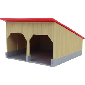 Outback Toys 3D Print & Small Accessories<1/64 The Double Bay 40ft x 40ft Cattle Shed, Tan & Red, 3D Printed