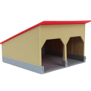 Outback Toys 3D Print & Small Accessories<1/64 The Double Bay 40ft x 40ft Cattle Shed, Tan & Red, 3D Printed