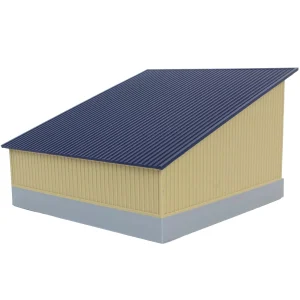 Outback Toys 3D Print & Small Accessories<1/64 The Double Bay 40ft x 40ft Cattle Shed, Tan & Navy, 3D Printed