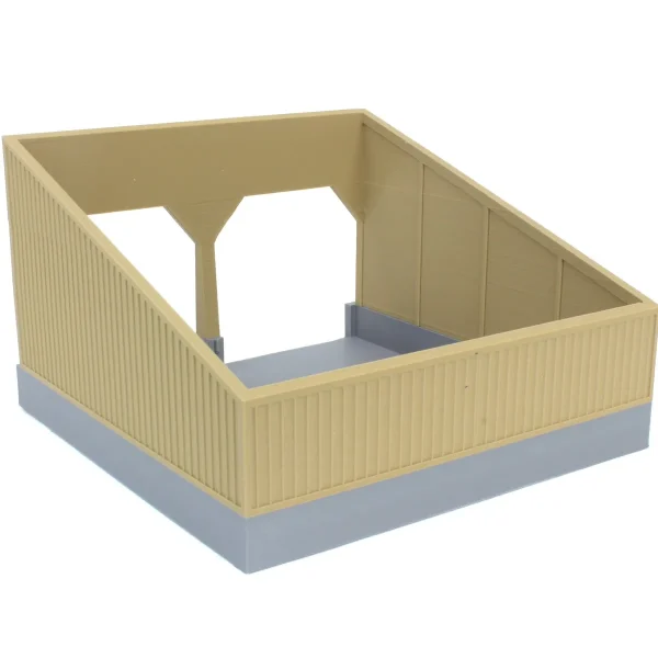 Outback Toys 3D Print & Small Accessories<1/64 The Double Bay 40ft x 40ft Cattle Shed, Tan & Navy, 3D Printed