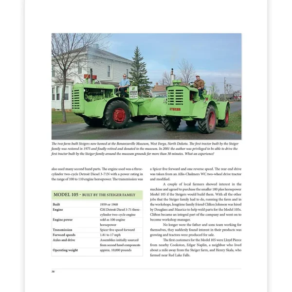 Outback Toys Books, Calendars & Dvds<The Green Steiger Tractor Story 206 Page Book by Peter D. Simpson