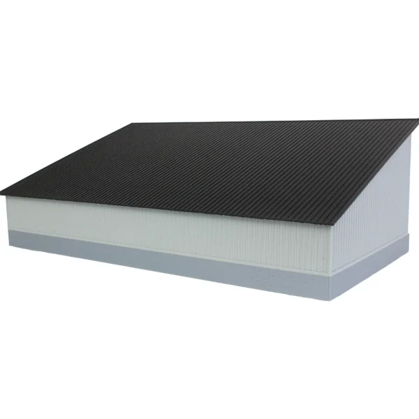 Outback Toys 3D Print & Small Accessories<1/64 The Quad Bay 40ft x 80ft Cattle Shed, Gray/Black, 3D Printed