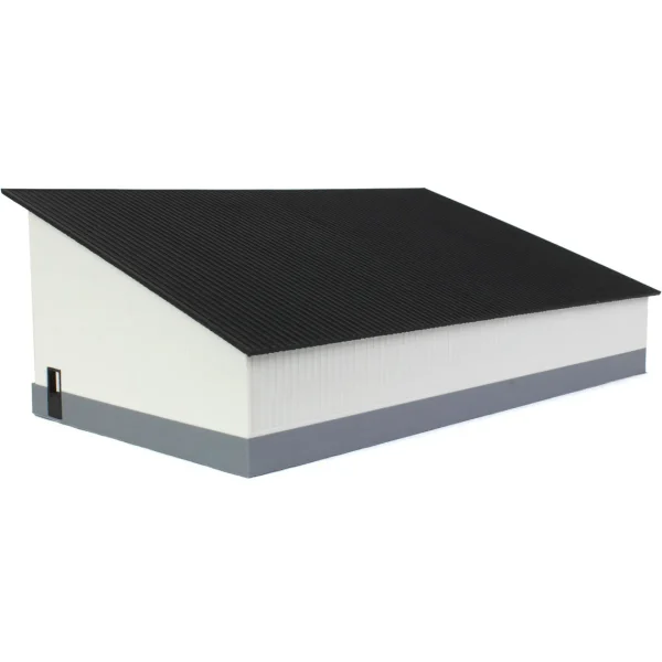 Outback Toys 3D Print & Small Accessories<1/64 The Quad Bay 40ft x 80ft Cattle Shed, Black/White, 3D Printed