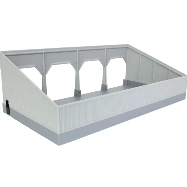 Outback Toys 3D Print & Small Accessories<1/64 The Quad Bay 40ft x 80ft Cattle Shed, Gray/Black, 3D Printed