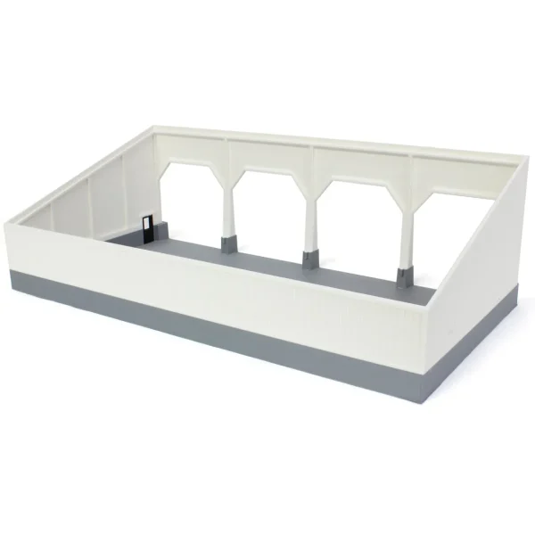 Outback Toys 3D Print & Small Accessories<1/64 The Quad Bay 40ft x 80ft Cattle Shed, Black/White, 3D Printed