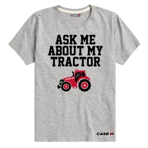 Outback Toys Case Ih & Ji Case<Toddler Case IH Ask Me About My Tractor Gray Short Sleeve Shirt