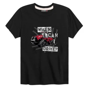 Outback Toys Case Ih & Ji Case<Toddler Case IH Quadtrac "When Can I Drive?" Black Short Sleeve T-Shirt