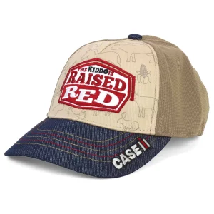 Outback Toys Case Ih & Ji Case<Toddler Case IH This Kiddo is Raised Red, Tan & Denim Hat
