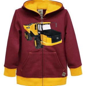 Outback Toys John Deere<Toddler John Deere Construction Zip-Up Fleece Hooded Sweatshirt