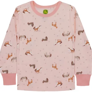 Outback Toys John Deere<Toddler John Deere Horse Pasture Pink Long Sleeve Pajama Set