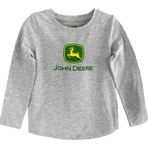 Outback Toys John Deere<Toddler John Deere Logo Girls Gray Long Sleeve Shirt