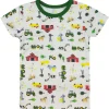 Outback Toys John Deere<Toddler John Deere White & Green Farmland Short Sleeve Pajama Set