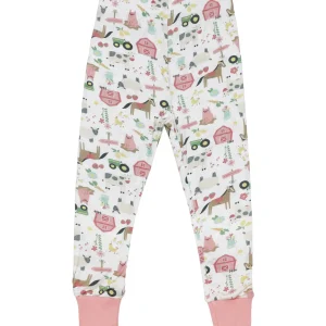 Outback Toys John Deere<Toddler John Deere White & Pink Farm Elements Short Sleeve Pajama Set