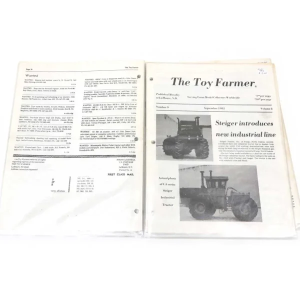 Outback Toys Books, Calendars & Dvds<1982 Toy Farmer Magazines, July-December Only