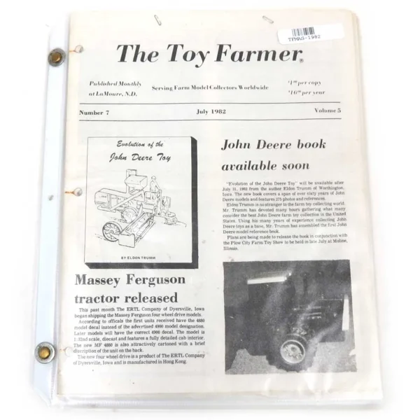 Outback Toys Books, Calendars & Dvds<1982 Toy Farmer Magazines, July-December Only
