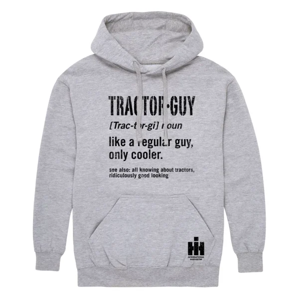 Outback Toys Ih Farmall<Tractor Guy IH Athletic Gray Hooded Sweatshirt