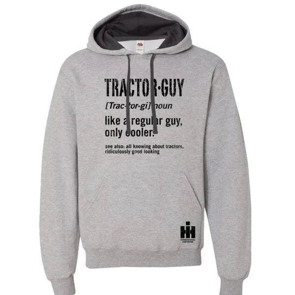 Outback Toys Ih Farmall<Tractor Guy IH Grey Hooded Sweatshirt
