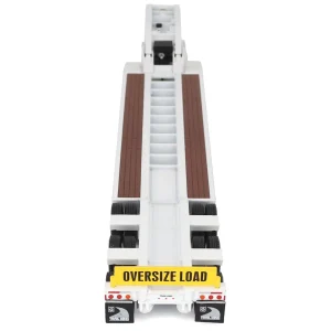 Manufacturer_Diecast Masters Lowboys & Flatbeds<1/50 Trail King TK120 HDG Lowboy Trailer (White Regular Version)