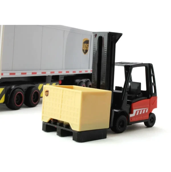 Outback Toys Box Trucks & Trailers<UPS Mack Truck & Trailer with Forklift & Accessories