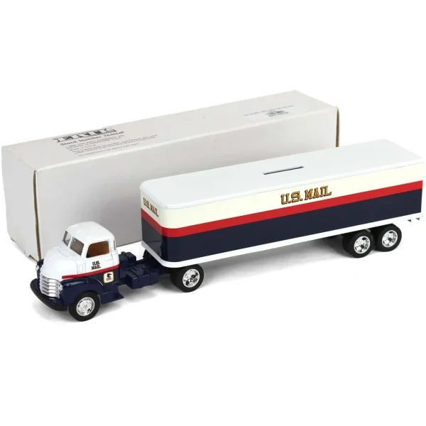 Manufacturer_ERTL Box Trucks & Trailers | Airplanes & Banks<1/64 US Mail 1950 Chevy Cab with Box Trailer and Bank
