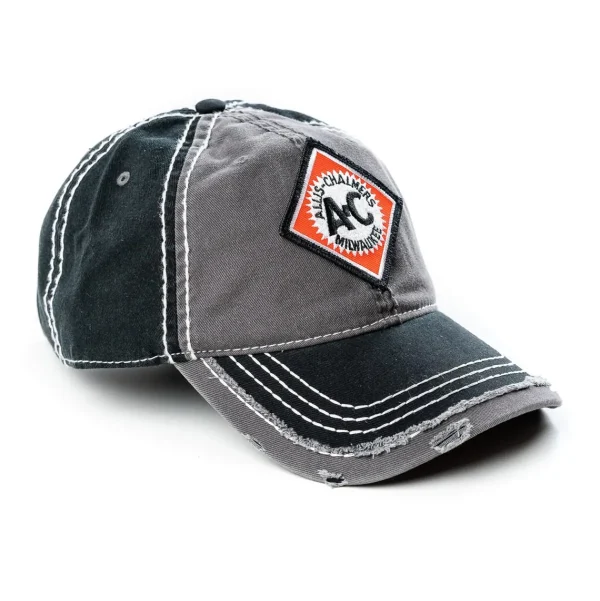Outback Toys Agco, Allis, Massey & More<Vintage Allis Chalmers Logo Gray and Black Distressed Hat
