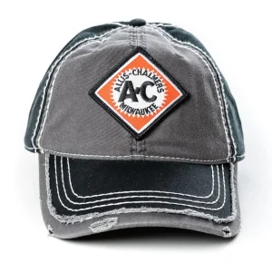 Outback Toys Agco, Allis, Massey & More<Vintage Allis Chalmers Logo Gray and Black Distressed Hat