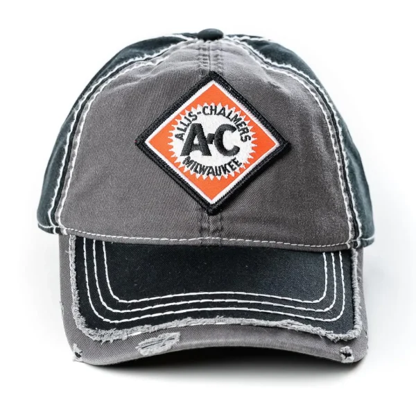 Outback Toys Agco, Allis, Massey & More<Vintage Allis Chalmers Logo Gray and Black Distressed Hat
