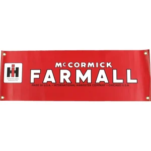 Outback Toys Outdoor<Vintage International Harvester McCormick Farmall Logo 30in x 10in Vinyl Banner