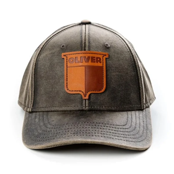 Outback Toys Agco, Allis, Massey & More<Vintage Oliver Oil Distressed Leather Emblem Hat