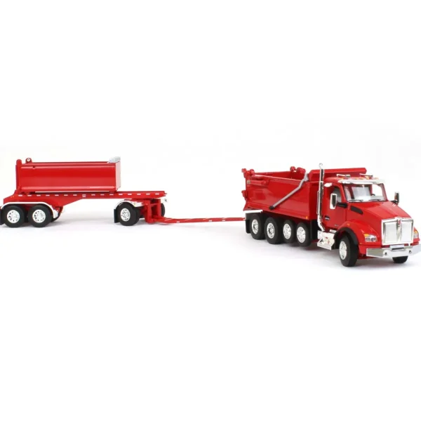 Manufacturer_DCP by First Gear Dump Trucks<1/64 Viper Red Kenworth T880 Rogue Dump w/ Rogue Transfer Dump Trailer, DCP by First Gear