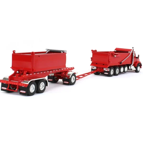 Manufacturer_DCP by First Gear Dump Trucks<1/64 Viper Red Kenworth T880 Rogue Dump w/ Rogue Transfer Dump Trailer, DCP by First Gear