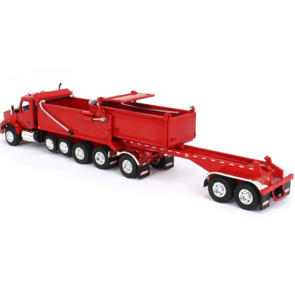 Manufacturer_DCP by First Gear Dump Trucks<1/64 Viper Red Kenworth T880 Rogue Dump w/ Rogue Transfer Dump Trailer, DCP by First Gear