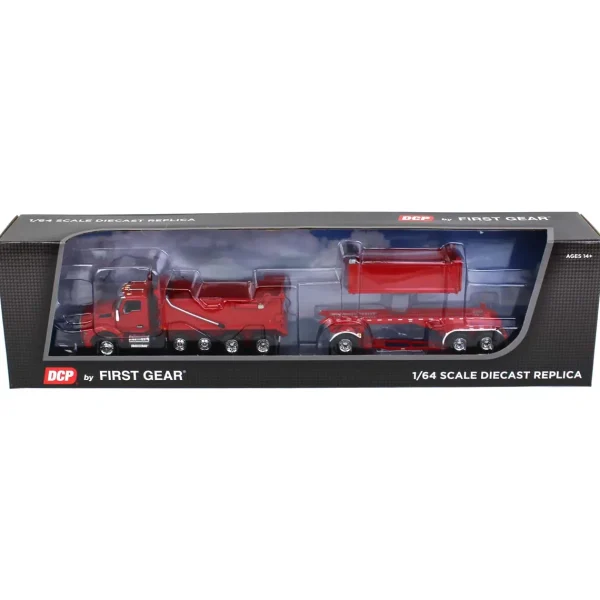 Manufacturer_DCP by First Gear Dump Trucks<1/64 Viper Red Kenworth T880 Rogue Dump w/ Rogue Transfer Dump Trailer, DCP by First Gear