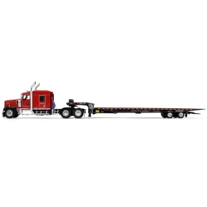 Manufacturer_DCP by First Gear Lowboys & Flatbeds<1/64 Viper Red/Black Kenworth W900L with Landoll 440B-50CA Traveling Axle Trailer, DCP by First Gear