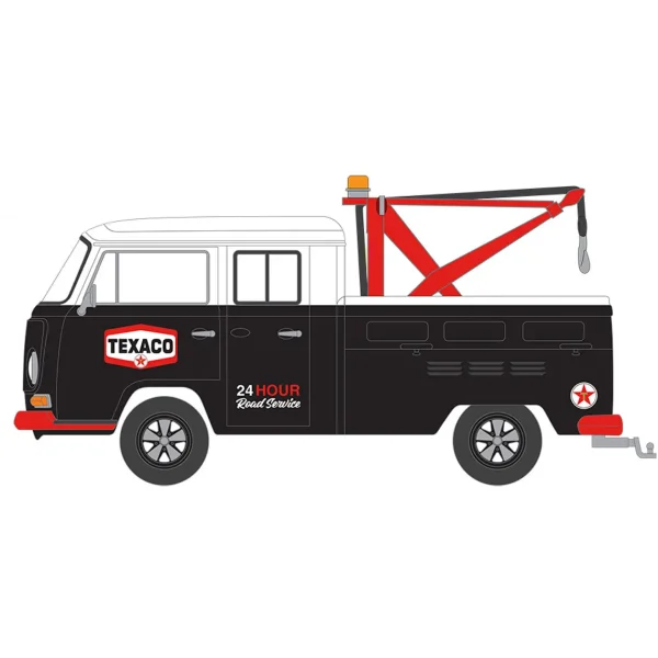 Manufacturer_Greenlight Collectibles Pickup Trucks<1/64 1973 Volkswagen Double Cab Pickup with Drop-In Tow Hook, Blue Collar Series 13
