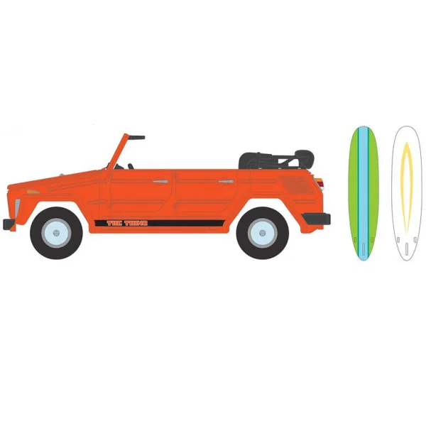 Manufacturer_Greenlight Collectibles Cars & Suvs<1/64 1971 Volkswagen Thing with Surfboards, Hobby Shop Series 14