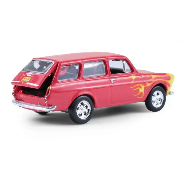 Manufacturer_Greenlight Collectibles Cars & Suvs<1/64 1963 Volkswagen Type 3 Panel Van, Flames, Club Vee-Dub Series 21