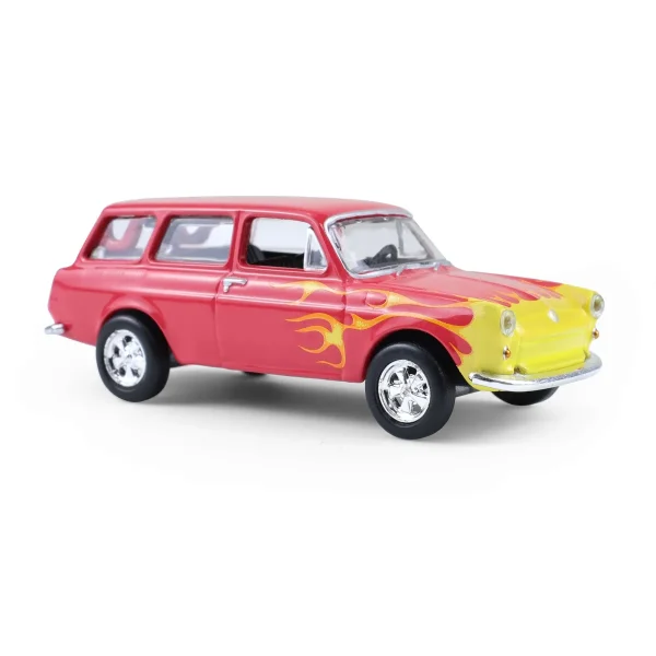 Manufacturer_Greenlight Collectibles Cars & Suvs<1/64 1963 Volkswagen Type 3 Panel Van, Flames, Club Vee-Dub Series 21
